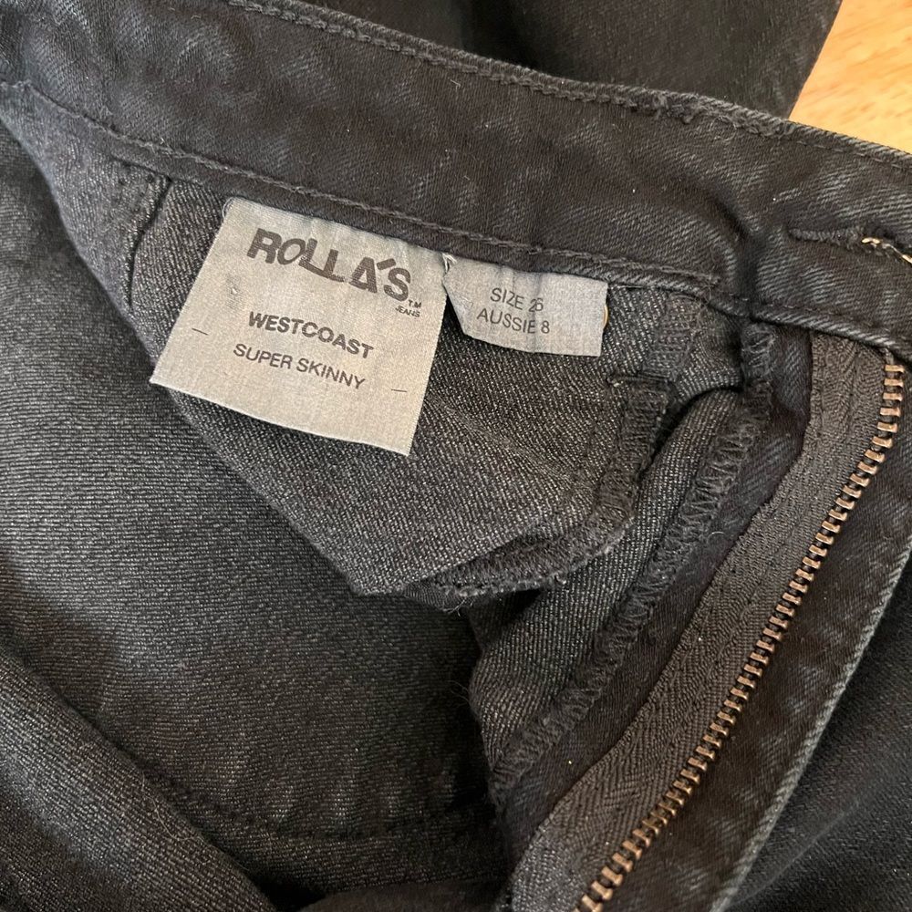 Rollas West Coast super skinny black denim jeans - Picture 6 of 7